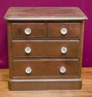 Victorian Painted Pine Table Top Chest of Drawers