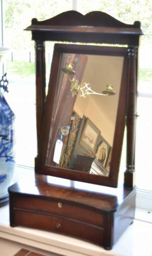 19th Century Mahogany Swivel Mirror