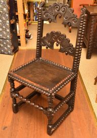 Late 17th Century Joined Oak Derbyshire Chair