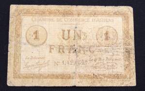 French One Franc Bank Note