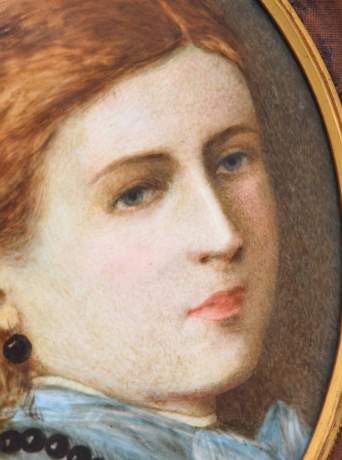 Pre Raphaelites Style Portrait on Ceramic image-2