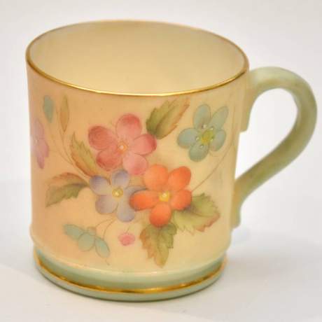 19th Century Grainger and Co Worcester Miniature China Mug image-1