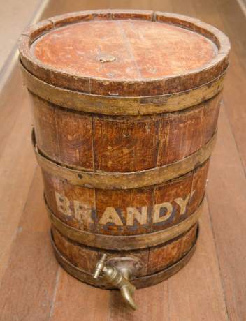 Early Coopered Brandy Barrel image-1