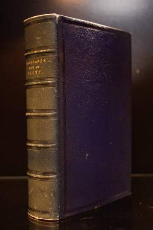 Lockharts Life of Scott Blue Leather Bound Book
