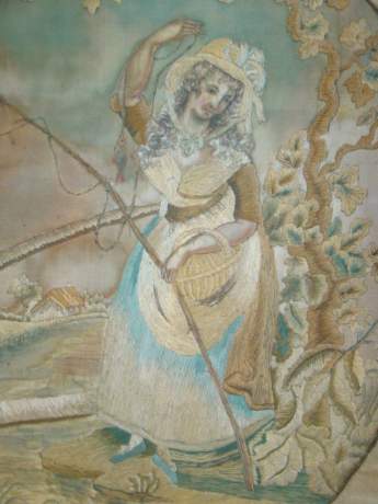 18th Century Silk Work Panel image-3