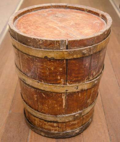 Early Coopered Brandy Barrel image-3