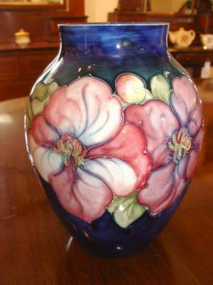 Moorcroft Vase with Tubelined Floral Design