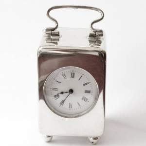 Silver Boudoir Clock