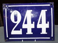 French Enamel House Numbers
