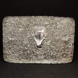 Edwardian Silver Embossed Tray