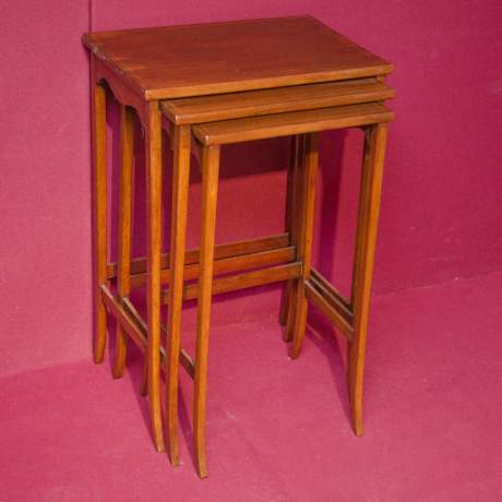 Fine Edwardian Nest Of Three Tables image-1