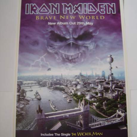 Iron Maiden Brave New World  x 2 Original Record Company Posters image-1