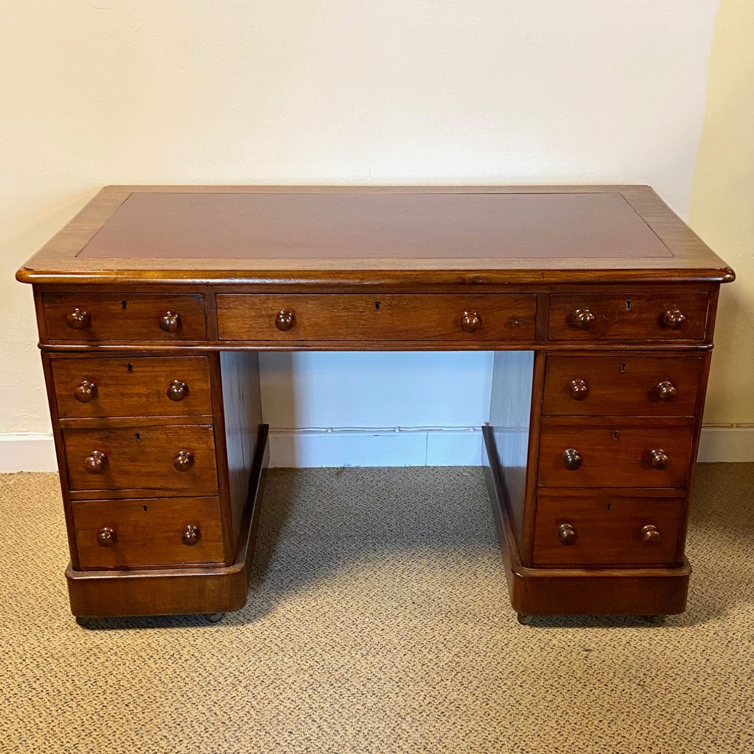 Victorian Mahogany Twin Pedestal Desk Antique Desks Hemswell