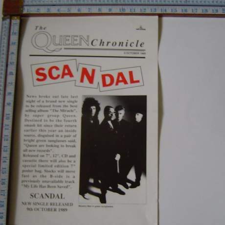 Queen 1989 Scandal EMI   Original Poster image-1