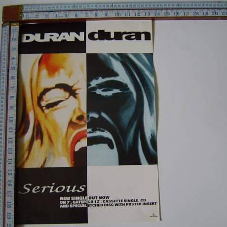 Duran Duran Serious 1990 EMI  Original Poster image-1