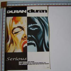 Duran Duran Serious 1990 EMI  Original Poster