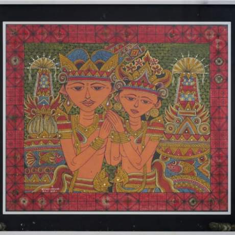 Nyoman Arsana - Oil on Canvas - Signed and Dated 1975 image-3