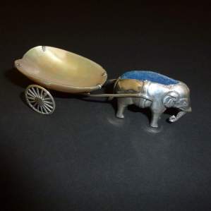 Early 20th Century Rare Silver Elephant Pin Cushion