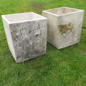 Pair of French Vintage Grandon Frères Square Planters