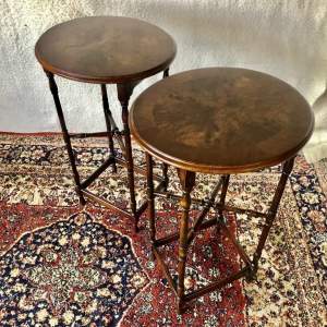 Pair of Burr Walnut Occasional Tables