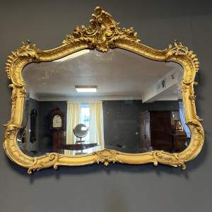 A Fine Quality Large Scale Late 19th Century Antique Giltwood Mirror