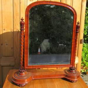 Antique William IV Mahogany Toilet Mirror