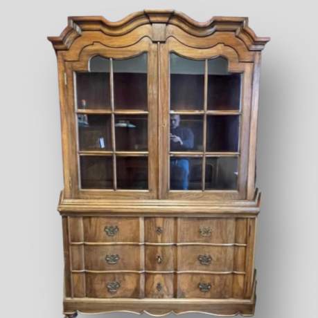 Dutch Glazed Bookcase and Cupboard image-1