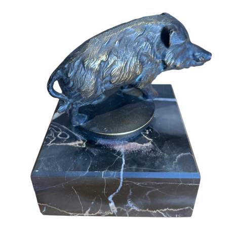 Vintage Bronze Boar Sculpture image-2