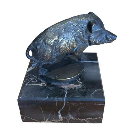 Vintage Bronze Boar Sculpture image-6
