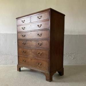 A Fine Large Tall Georgian Oak Chest of Drawers