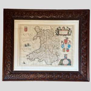 Antique Map of Wales by Johannes Blaeu