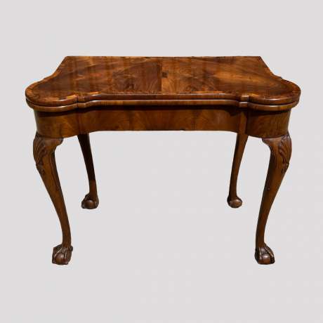 A George I Style Walnut Antique Fold Over Games Table image-1