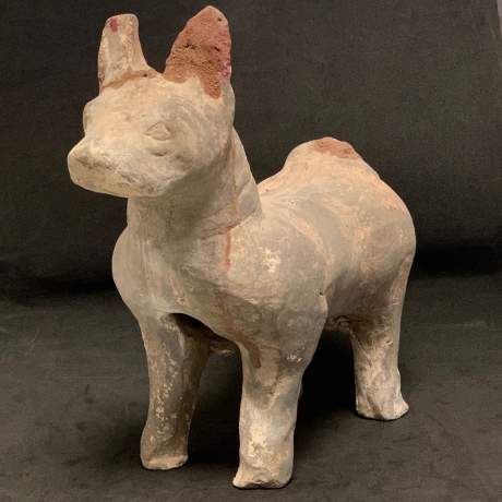Large Han Dynasty Pottery Guard Dog image-1