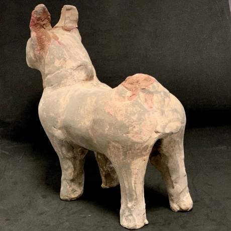 Large Han Dynasty Pottery Guard Dog image-2