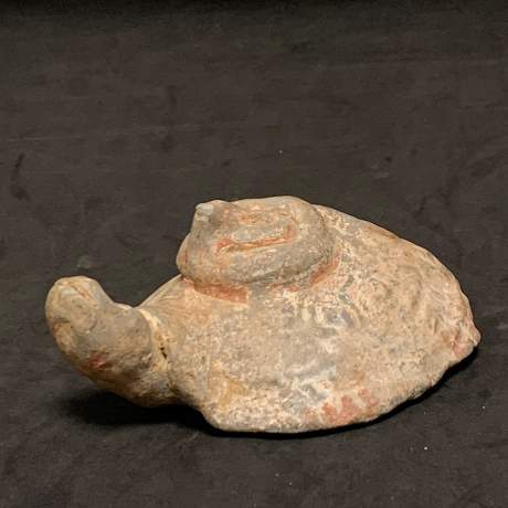 Tang Dynasty Pottery Tortoise and Snake Figurine image-1