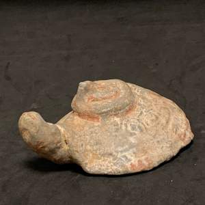 Tang Dynasty Pottery Tortoise and Snake Figurine