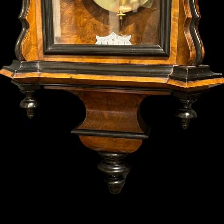 Outstanding 19th Century 8-Day Double Weight Vienna Wall Clock image-3