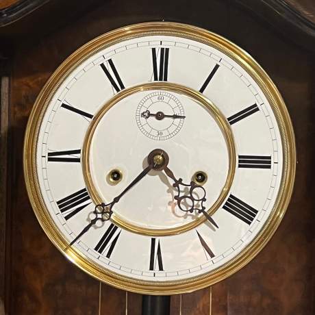 Outstanding 19th Century 8-Day Double Weight Vienna Wall Clock image-4