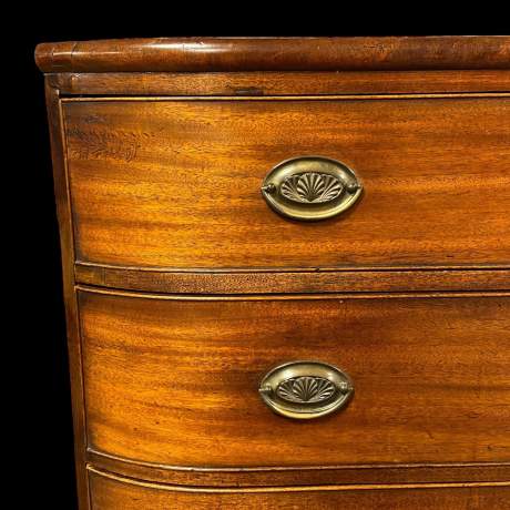 Regency Mahogany Bow Fronted Chest of Drawers image-5