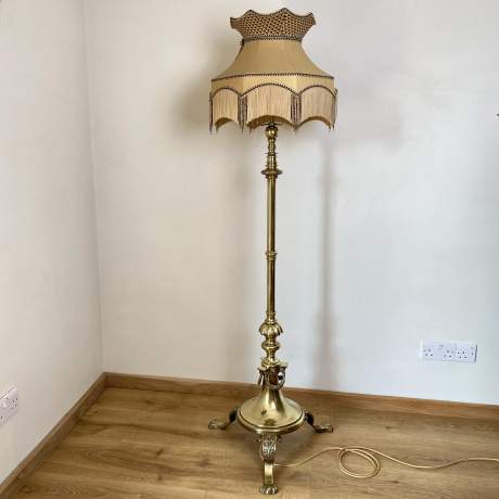 Brass Standard Lamp - Superb Heavy Quality and Period Design 1914 image-1