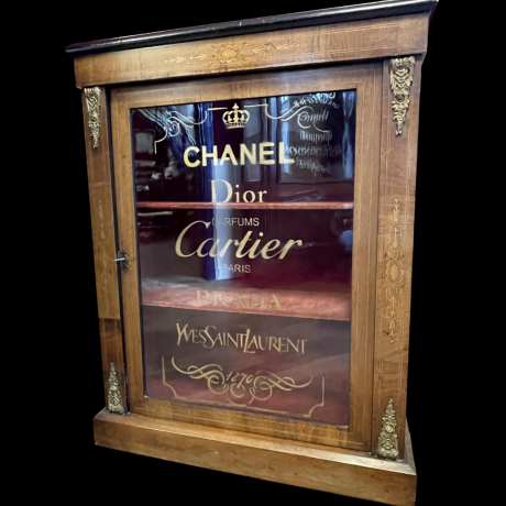 Antique Pier Cabinet - Small Glazed Bookcase image-1