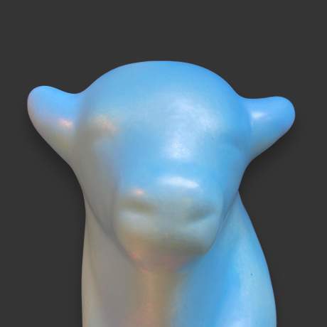 Otto Keramik Sky Blue Buffalo Figurine image-5