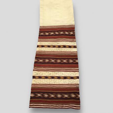 Hand Knotted Traditional Afghan Kilim Runner Circa 1880 image-1
