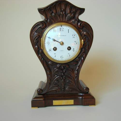Edwardian Mahogany Mantel Clock image-1