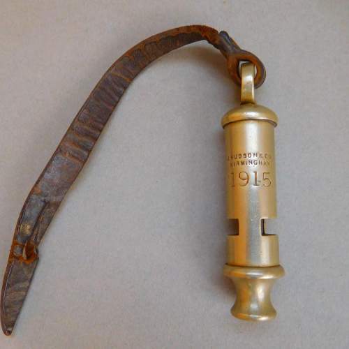 A WW1 1915 dated Trench Whistle by J Hudson & co - Militaria - Hemswell ...