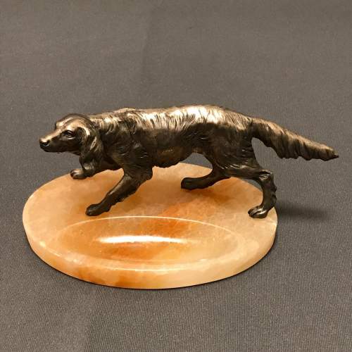 Silvered Metal Model Of a Setter image-1