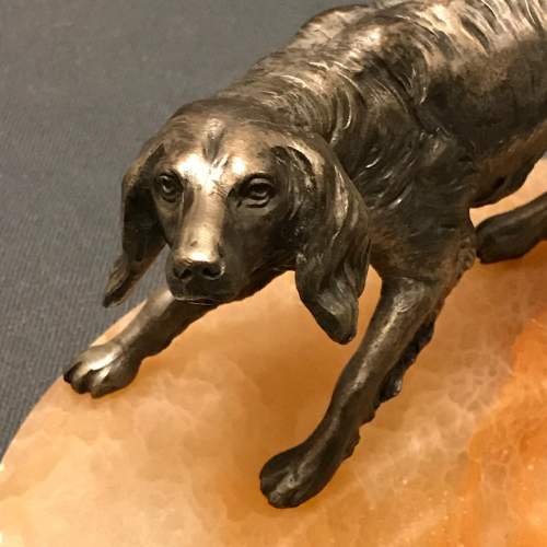 Silvered Metal Model Of a Setter image-2