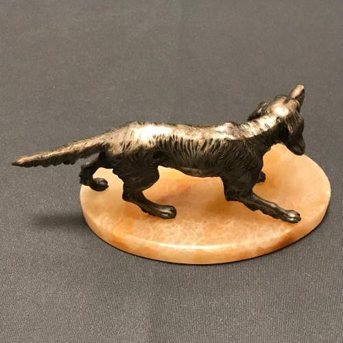 Silvered Metal Model Of a Setter image-4