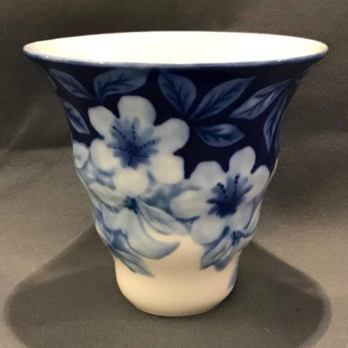 Limoges French Blue and White Vase by Tharaud image-1