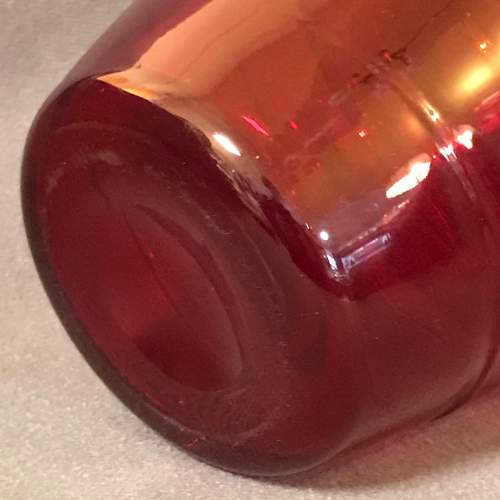 Whitefriars Ribbon Trailed Vase In Ruby Glass image-6